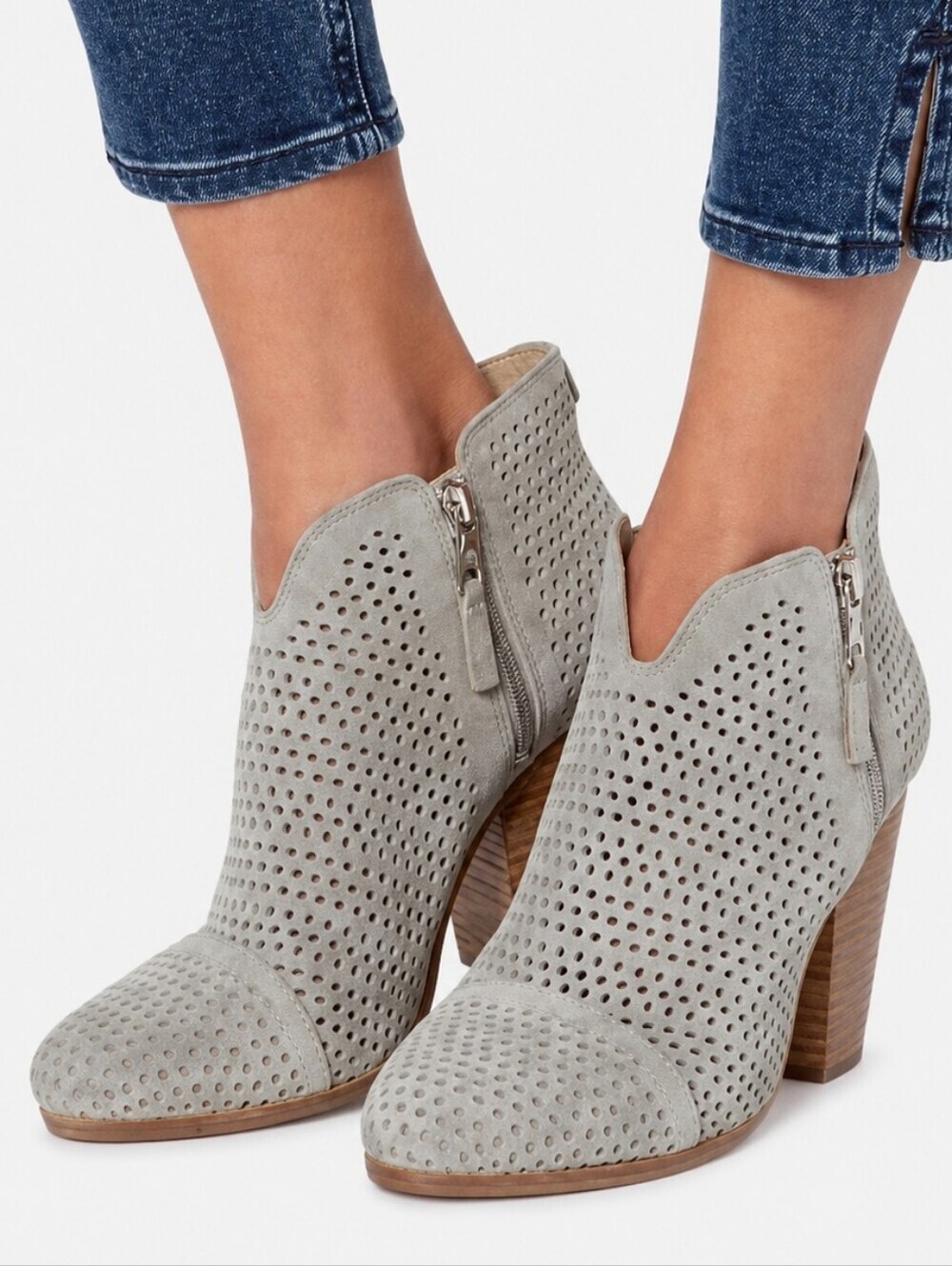 Rag & Bone (699$) | 'Margot' Perforated Suede Ankle Boots, Size 39